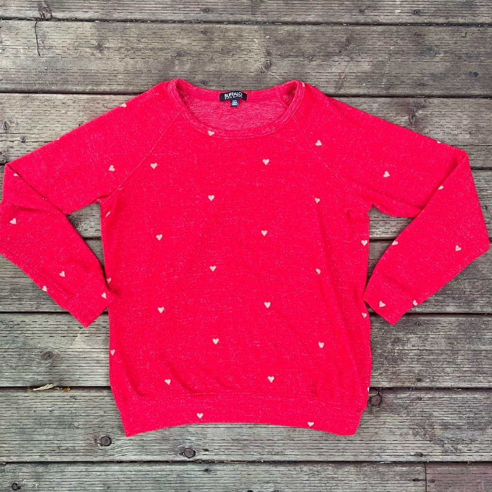 Cute Buffalo David Bitton Red Heart Sweater